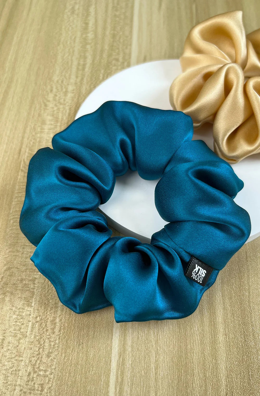 Goma para el pelo 100% seda Mulberry – 19 Momme, elástico grande para mujeres y niñas | Accesorio de lujo de seda para coleta