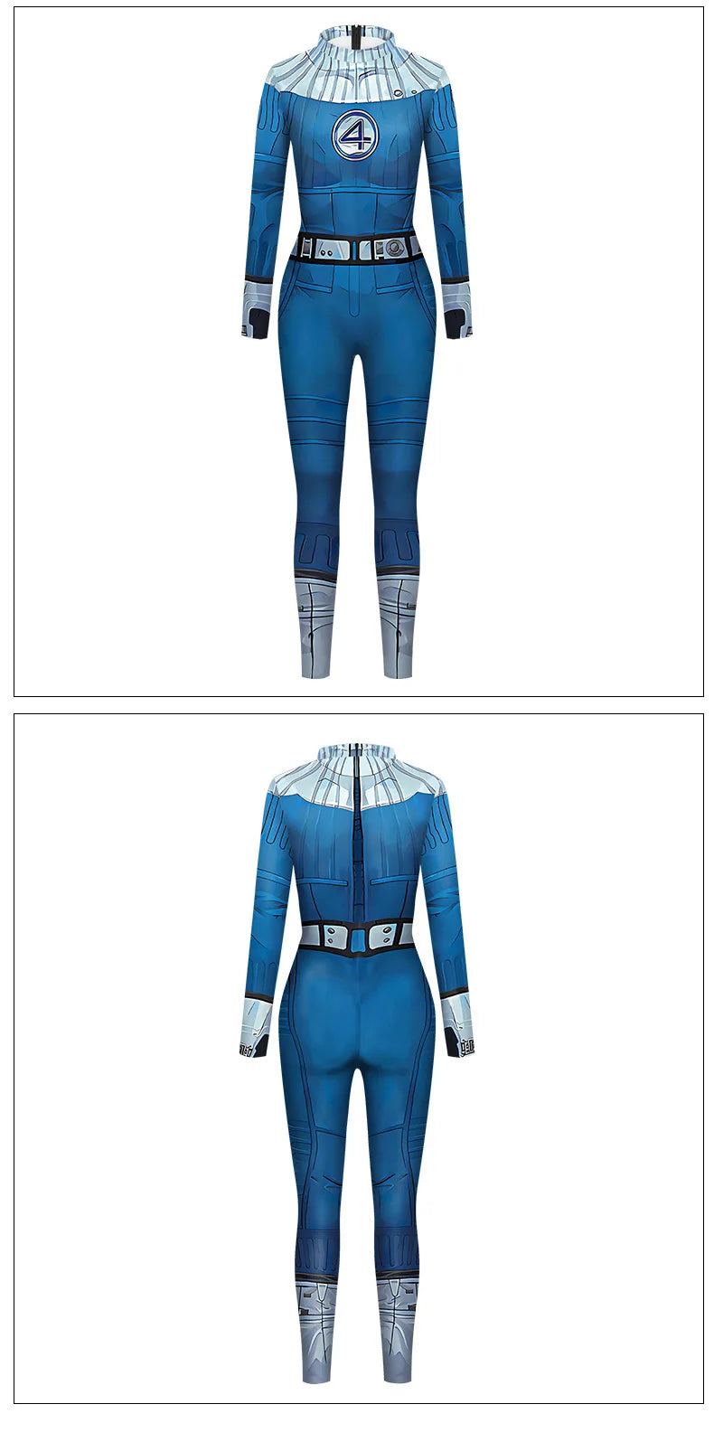Fantastic Four Cosplay Bodysuit – Susan / Reed Richards Zentai Jumpsuit (Halloween Catsuit Costume)