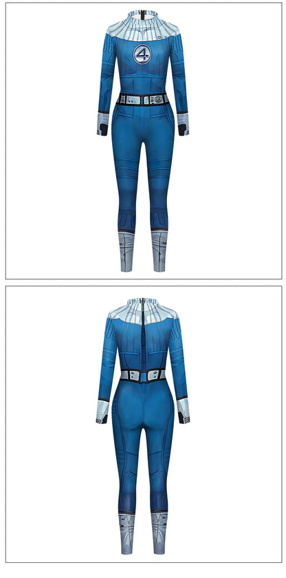 Fantastic Four Cosplay Bodysuit – Susan / Reed Richards Zentai Jumpsuit (Halloween Catsuit Costume)
