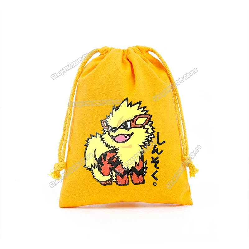 Pokémon Drawstring Storage Bags – Pikachu, Squirtle, Charmander & Charizard Party Gift Pouch