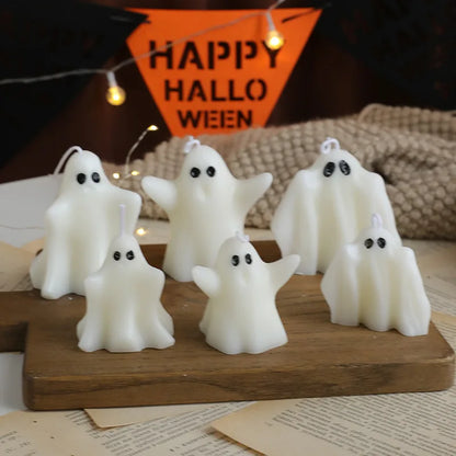 Halloween Ghost Scented Candle – Creative Wax Ghost Candle for Aromatherapy, Home Decoration & Premium Holiday Gifts