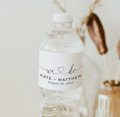 Personalized Wedding Water Bottle Labels – Custom Thank You Stickers for Bridal Shower, Birthday Party & Wedding Welcome Gifts | Event Decor