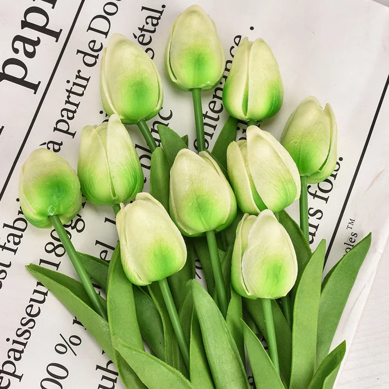 3/5/10/20pcs Real Touch Artificial Tulip Flowers – Realistic Faux Tulip Bouquet for Wedding Decor, Home Decoration, Floral Arrangements & DIY Projects