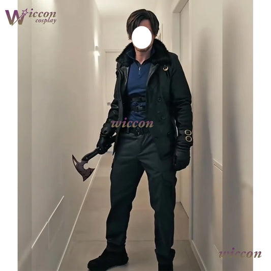 Conjunto de disfraz de cosplay unisex 2026 – Abrigo, pantalones elásticos, cinturón y guantes, atuendo para adultos para convenciones, regalo y juego de rol