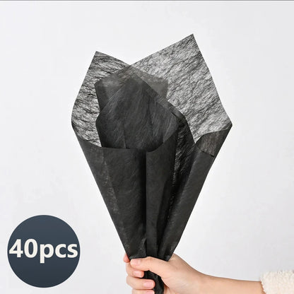 40PCS Non-Woven Flower Wrapping Paper for Bouquets, Floral Arrangements, Gifts & Florist Supplies