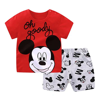 Ensemble d'été Donald Duck pour enfants – Survêtement 2 pièces pour garçons avec t-shirt et short, tenue décontractée pour bébés de 1 à 4 ans, vêtements de jeu confortables pour l'été