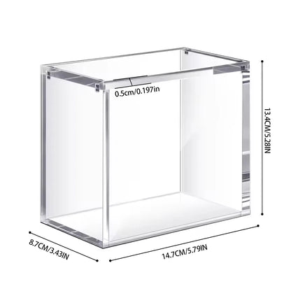 5mm Acrylic Booster Box Display Case – Stackable Magnetic Buckle Transparent Protective Storage Box for TCG Cards