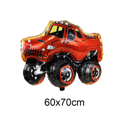 Monster Truck Birthday Party Supplies – Disposable Plates, Napkins, Banner & Tablecloth for Kids' Boys' 2nd Birthday Decorations