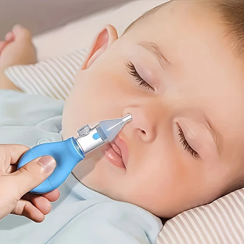 Aspirador Nasal de Silicona para Bebés – Limpiador Manual de Nariz para Lactantes y Niños Pequeños