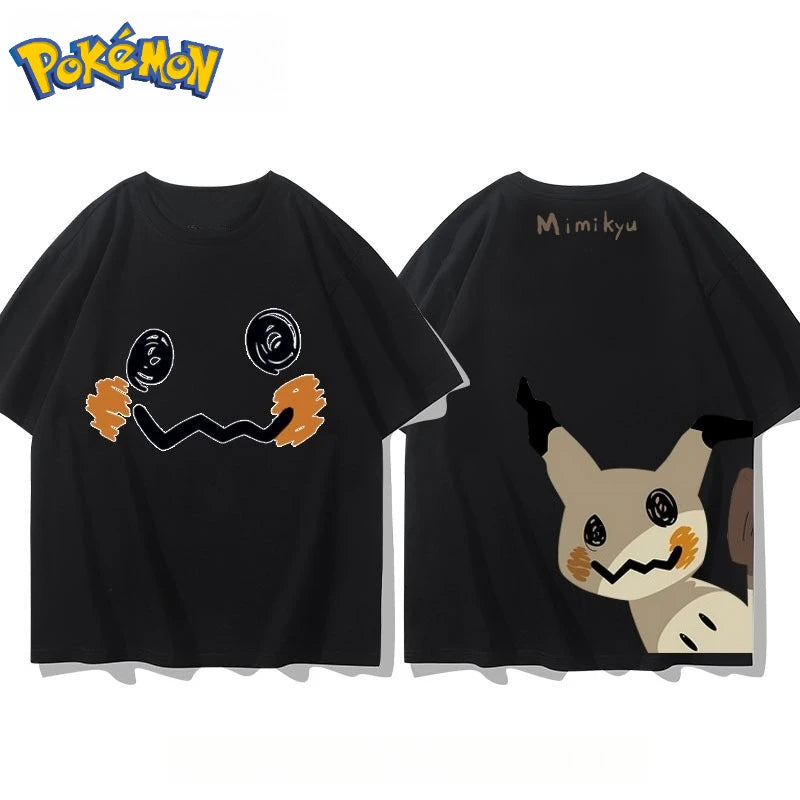 Pokémon Mimikyu Printed T-Shirt – Unisex Loose Casual Short Sleeve Summer Top