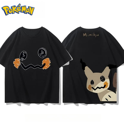 Pokémon Mimikyu Printed T-Shirt – Unisex Loose Casual Short Sleeve Summer Top