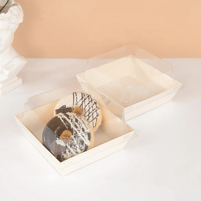 5/10PCS Kraft Paper Cake & Dessert Boxes for Donuts, Cookies, Sandwiches, Bakery Packaging & Party Favors