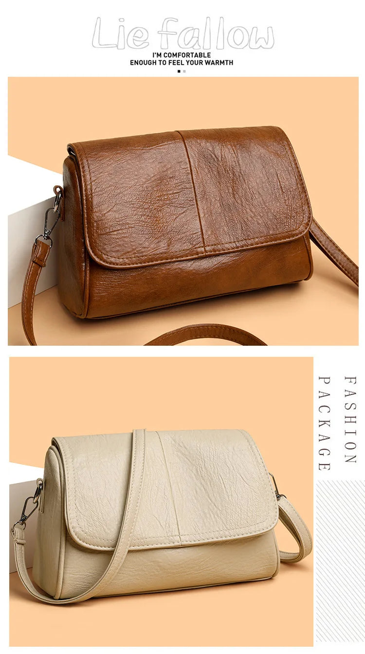 Sac bandoulière en cuir ciré huilé rétro – Sac à main texturé vintage avec rabat élégant, bandoulière réglable, sac à main décontracté classique pour femmes et usage quotidien