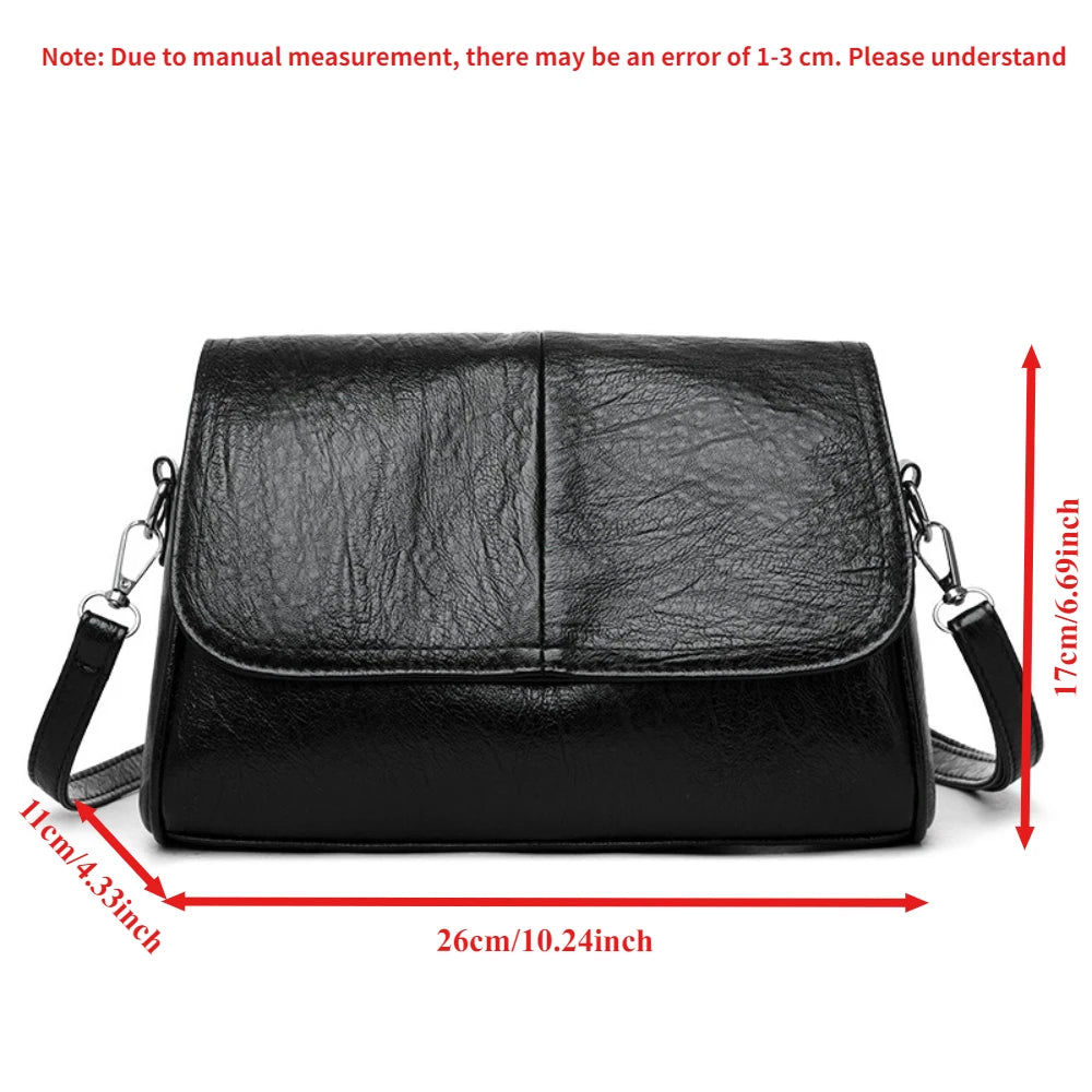 Sac bandoulière en cuir ciré huilé rétro – Sac à main texturé vintage avec rabat élégant, bandoulière réglable, sac à main décontracté classique pour femmes et usage quotidien