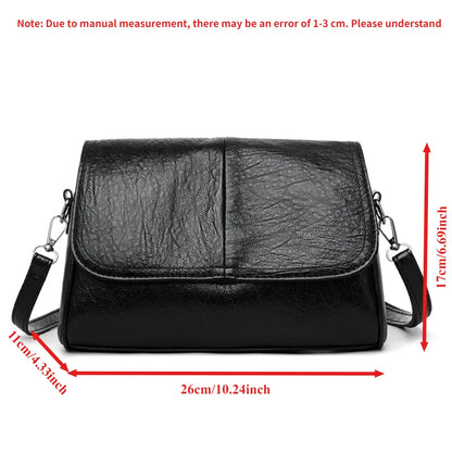 Sac bandoulière en cuir ciré huilé rétro – Sac à main texturé vintage avec rabat élégant, bandoulière réglable, sac à main décontracté classique pour femmes et usage quotidien