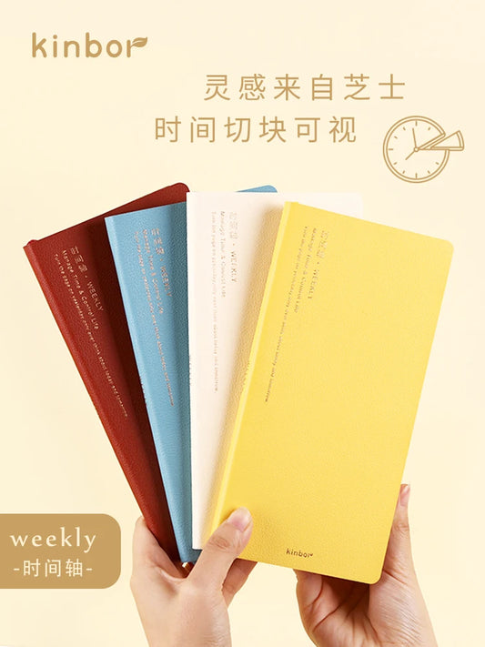 Agenda Semanal Sin Fechar Kinbor – Cuaderno Portátil para Planificación Diaria, Mensual y Horarios