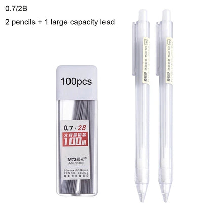 Mines de crayon mécanique 2B/HB – Recharges de graphite de 0,5 mm et 0,7 mm pour l'écriture, le dessin, l'esquisse, les fournitures scolaires et de bureau