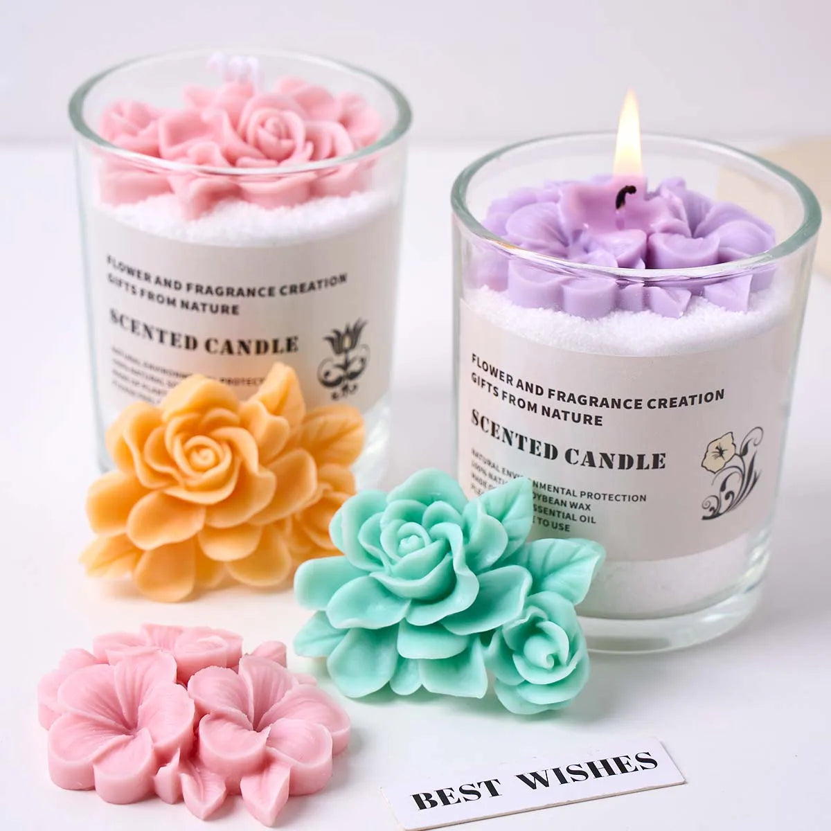 Moule en Silicone Fleur Frangipanier Gardénia – Moule Floral DIY pour Bougies en Cire de Soja, Savons Faits Main, Objets en Plâtre, Ornements en Résine et Décoration Intérieure
