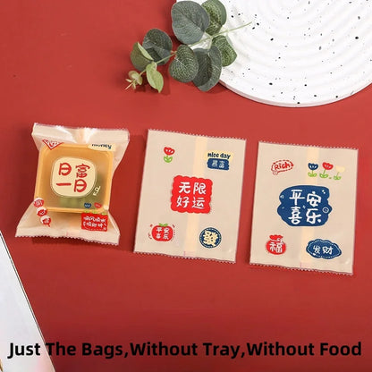 LBSISI Life 100 bolsas para galletas de luna – Bolsas de plástico transparentes para empaques de regalo caseros para festivales, galletas y crujientes de yema de huevo