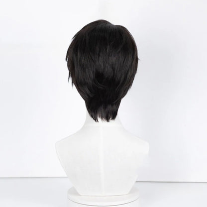 Love and Deepspace Caleb Inspired Cosplay Wig – Men’s Black Short Heat Resistant Synthetic Hair for Carnival, Party & Roleplay Accessories