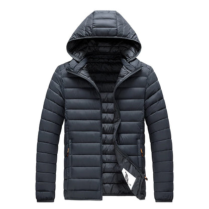 Men’s 8XL Winter Parka Jacket – Warm Waterproof Hooded Coat with Detachable Hood, Casual Autumn & Winter Outerwear