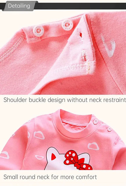 Conjunto de ropa de algodón para niños – Traje de otoño invierno para niños y niñas, cómodo conjunto de pijama de manga larga y pantalones, ropa informal de estar por casa para niños, ropa interior cálida y ropa de regalo de Navidad