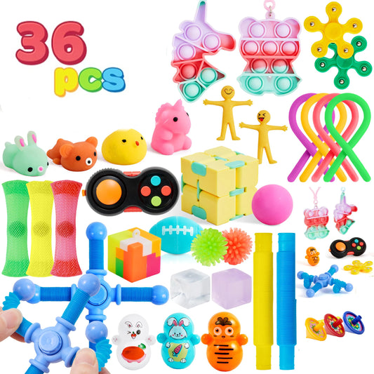 36 Pièces Cadeaux de Fête pour Enfants – Pack de Jouets Anti-stress Populaires, Petits Cadeaux pour Sacs Surprise d'Anniversaire, Lots en Vrac pour Événements Scolaires
