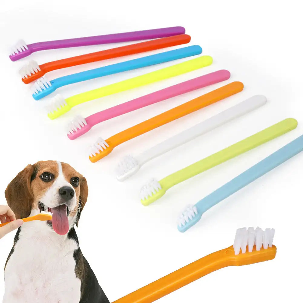 Pet Dog & Cat Toothbrush Soft Teeth Cleaning Brush for Oral Care, Bad Breath & Tongue Cleaner