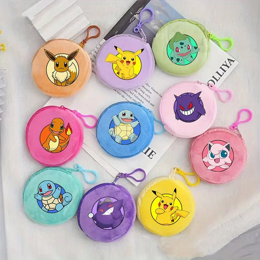 Monedero Pokémon – Cartera pequeña con cremallera de Pikachu, Eevee y Charizard