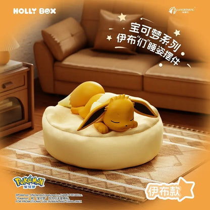 Pokémon Eevee Sleeping Pose Blind Box Figure – Cute Anime Collectible Lucky Charm Toy