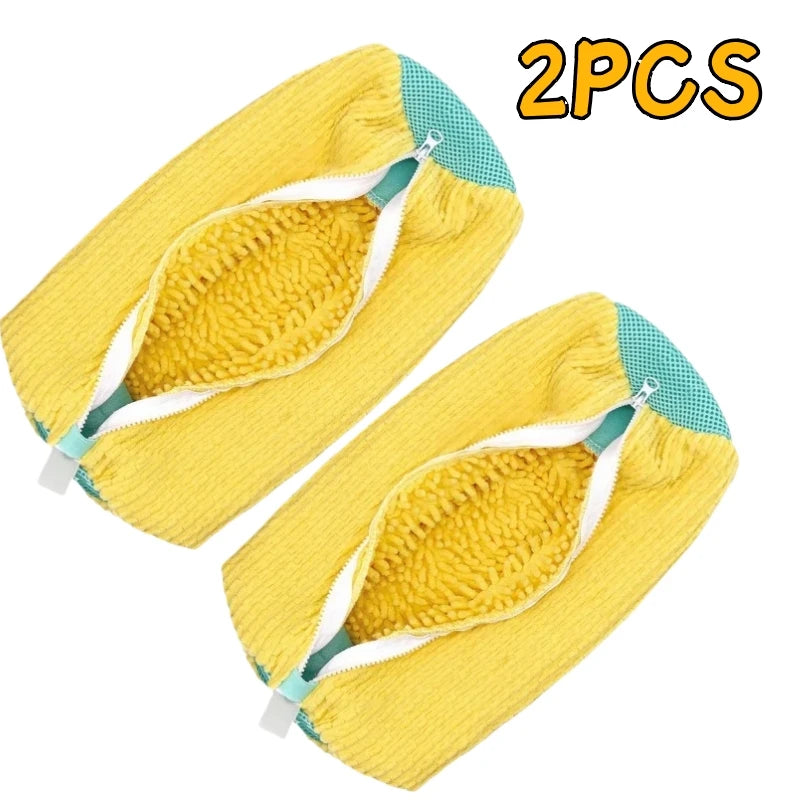 Shoe Washing Machine Bag with Cleaning Brush Set - Durable Reusable Laundry Bag for Sneakers, Running Shoes & Delicates (1, 2 or 4 Pack)