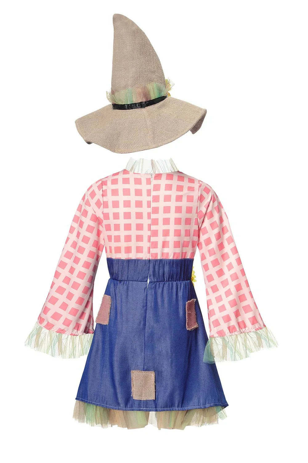 Parent-Child Pioneer Girl Cosplay Costume – Colonial Floral Village Dress with Hat for Kids Halloween, Carnival & Dress-Up Role Play