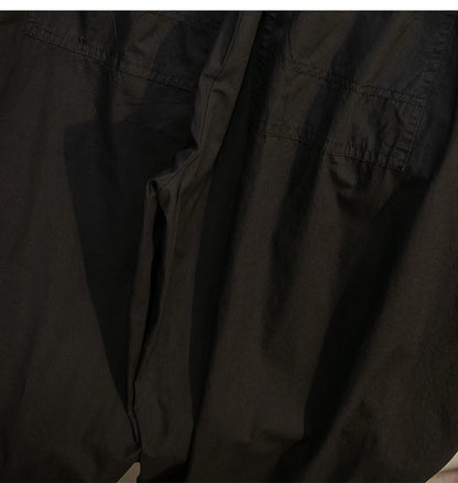Pantalones sueltos de pierna ancha de talle alto cómodos e informales para mujer de talla grande, estilo retro japonés, pantalones de farol