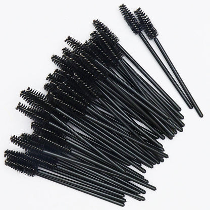 50 peines de cristal para pestañas, varitas de máscara desechables para extensiones de pestañas, aplicación de maquillaje y herramientas de belleza profesionales