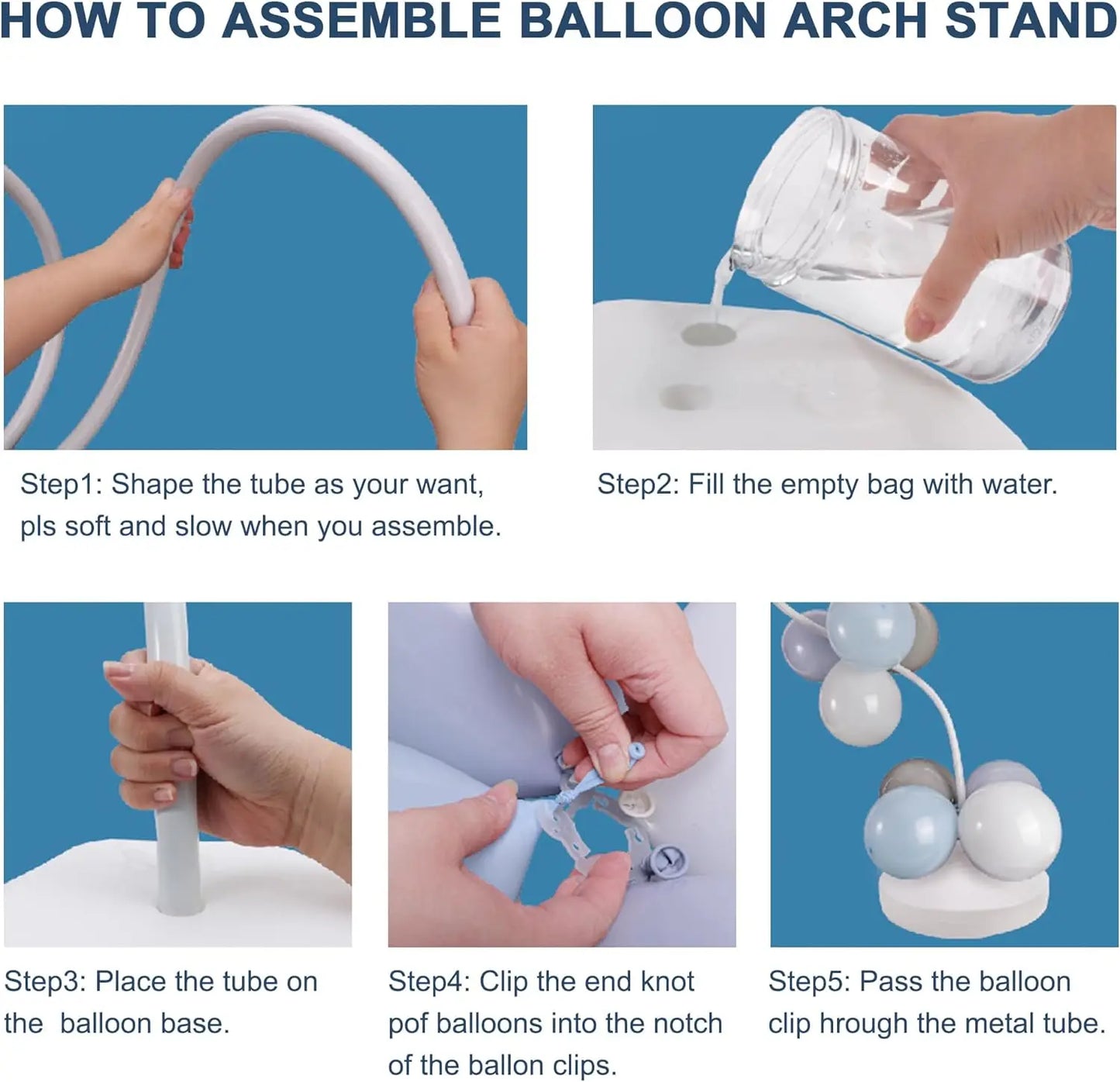 Balloon Arch Kit with Stand – Adjustable Half Arch Balloon Column Frame for Wedding, Birthday & Party Decorations | DIY Balloon Display Set