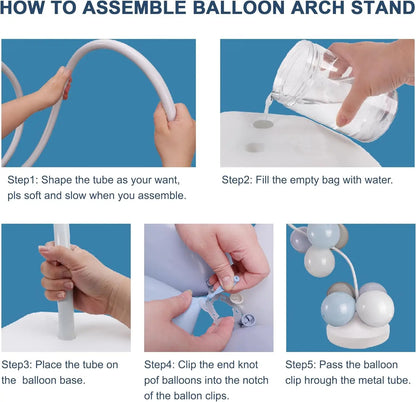 Balloon Arch Kit with Stand – Adjustable Half Arch Balloon Column Frame for Wedding, Birthday & Party Decorations | DIY Balloon Display Set