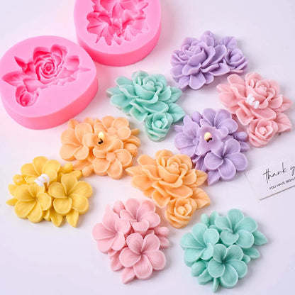 Moule en Silicone Fleur Frangipanier Gardénia – Moule Floral DIY pour Bougies en Cire de Soja, Savons Faits Main, Objets en Plâtre, Ornements en Résine et Décoration Intérieure