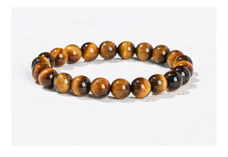 Natural Stone Beaded Bracelet – Obsidian, Fluorite, Quartz & Jasper Crystal Stretch Bracelet for Men & Women | Yoga Healing Jewelry