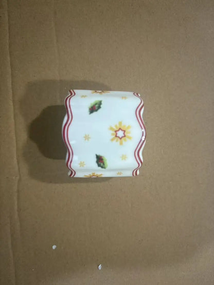 German V Bao Christmas Tableware Collection – Biscuit Plate, Rectangular Serving Plate, Mug, Salad Dish, Dessert & Fruit Holder