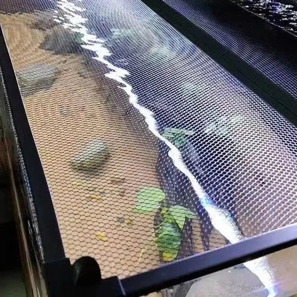 Magnetic Fish Tank Lid Cover – Sturdy DIY Mesh Aquarium Cover with Easy Installation for Fish & Turtle Tanks, Protective Net Lid