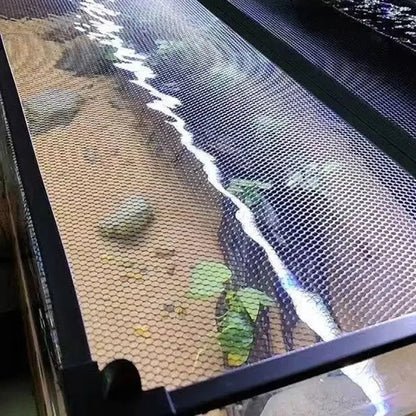 Magnetic Fish Tank Lid Cover – Sturdy DIY Mesh Aquarium Cover with Easy Installation for Fish & Turtle Tanks, Protective Net Lid