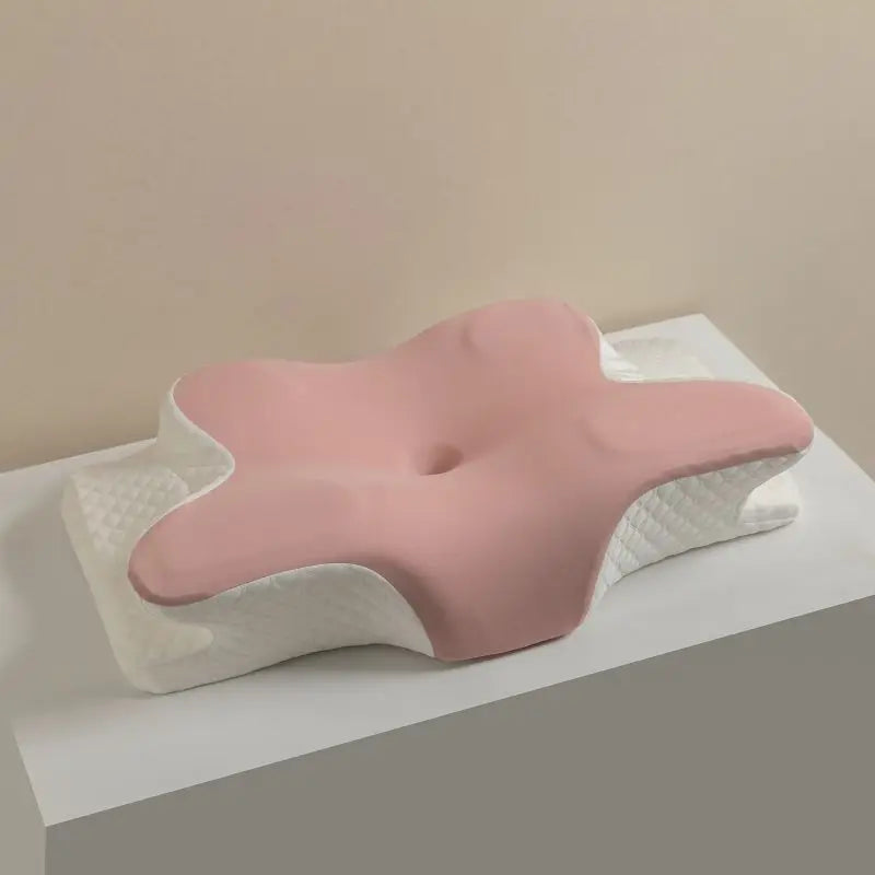 Oreiller en mousse à mémoire de forme rafraîchissant pour l'été – Oreiller cervical à rebond lent, oreiller ergonomique papillon pour le sommeil, coussin orthopédique respirant pour un repos confortable et un soutien du cou