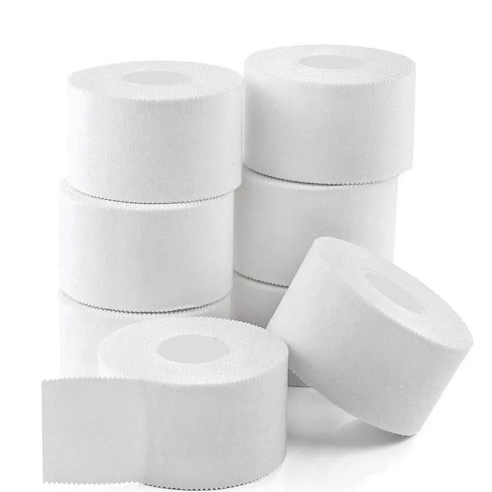 Cinta deportiva atlética de 9,1 m – Venda adhesiva de algodón impermeable para boxeo para soporte de distensiones, protección contra lesiones y envoltura deportiva (2,5/3,8/5 cm)