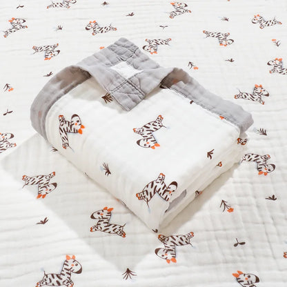 Manta de bebé de gasa 100% algodón de 6 capas – Suave, transpirable, arrullo para recién nacidos, envoltura para bebés y toalla de baño absorbente para bebés