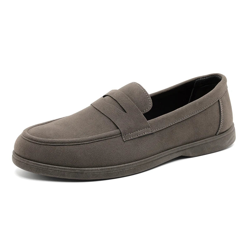 Mocasines sin cordones para hombre - Planos casuales ligeros y transpirables, zapatos para caminar con suela suave antideslizante para uso diario al aire libre