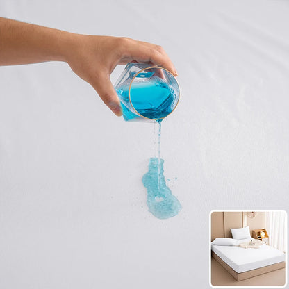Protège-matelas 100 % imperméable – Housse de matelas ajustée avec bande élastique pour lits simples, doubles, Queen et King