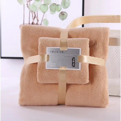 Juego de 2 toallas de baño de terciopelo coral – Súper suaves, altamente absorbentes, de secado rápido, calidad de hotel y spa de lujo para adultos, baño, hogar y viajes