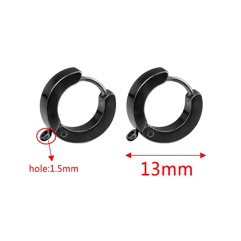 10-Piece Gold Stainless Steel Hoop Earring Hooks with Round Posts – DIY Earring Making Supplies & Jewelry Findings for Women