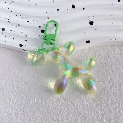 Cute Acrylic Balloon Dog Keychain – Cartoon Y2K Bag Pendant for Women & Couples, Car Key Chain, Jewelry Gift & Decorative Accessory