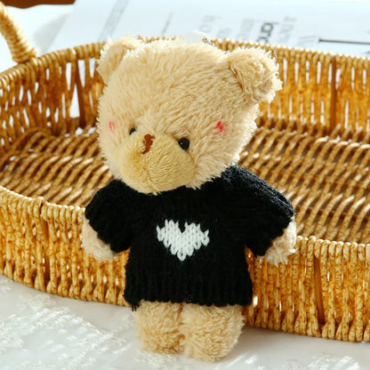 Cute Bear Plush Keychain with Sweater – Mini Stuffed Teddy Bear Pendant for Girls, Backpacks, Bags & Kids’ Gifts